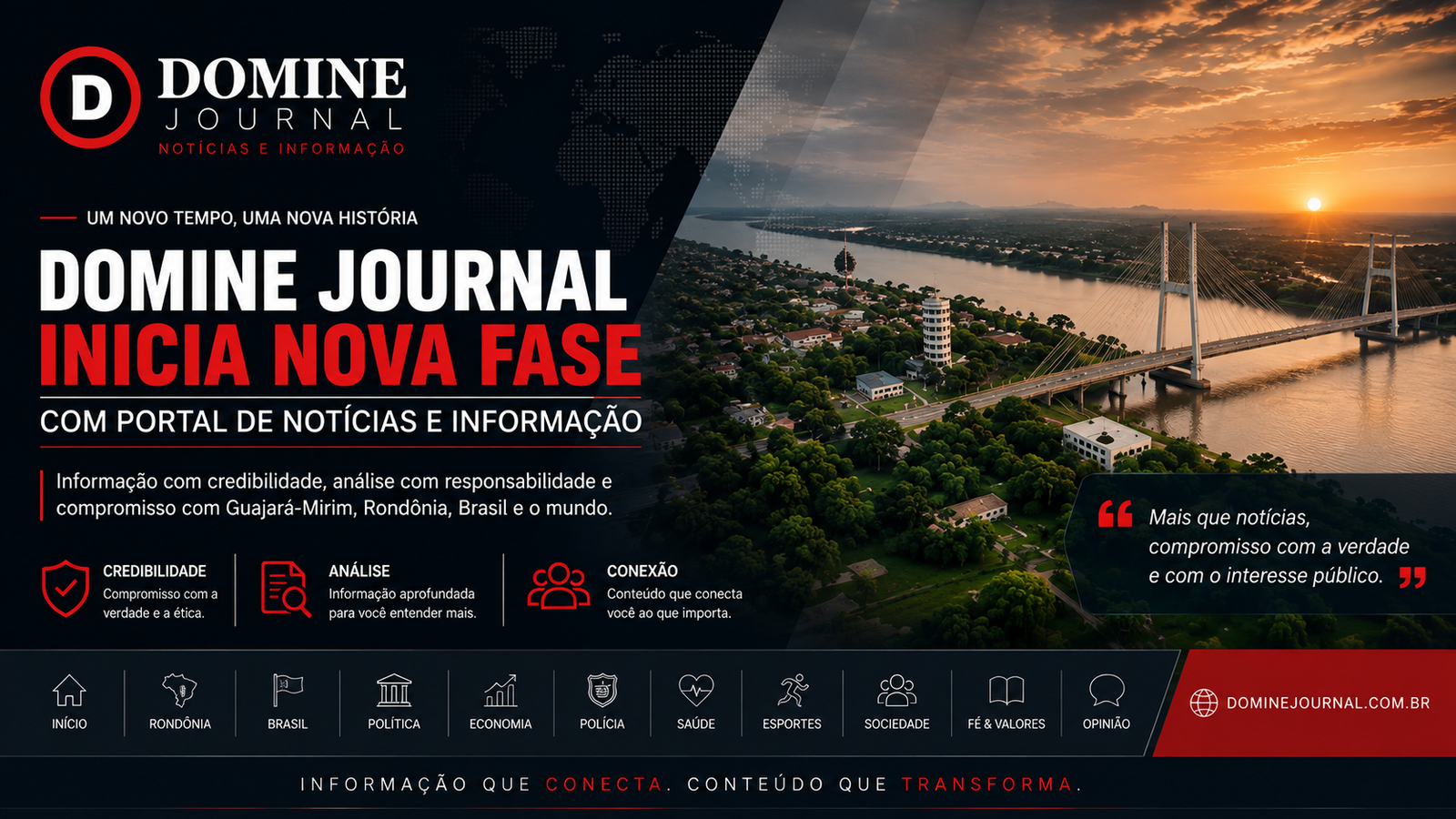 Domine Journal inicia nova fase com portal de notícias e informação